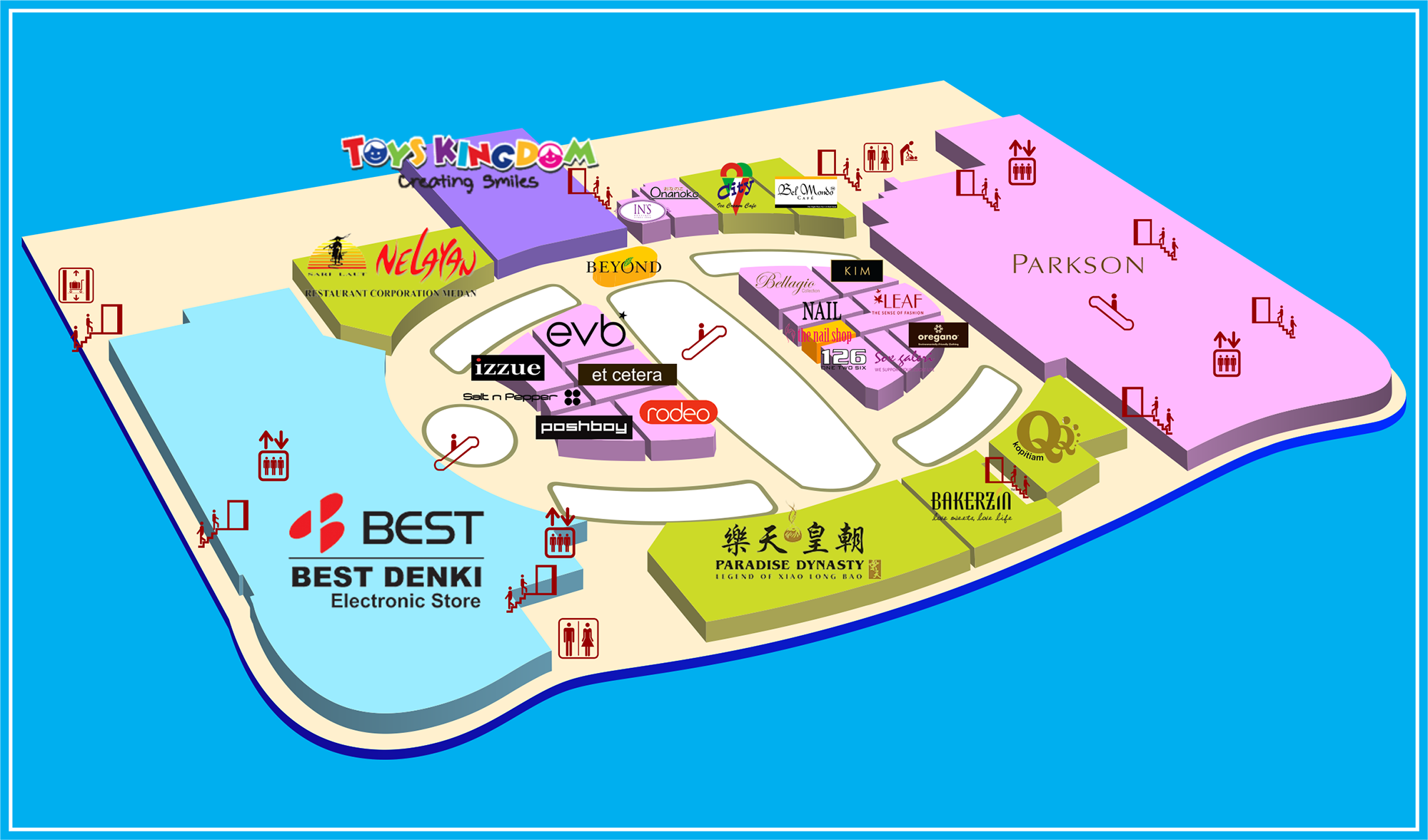Click to view tenant logo on map. Double click to reset.
